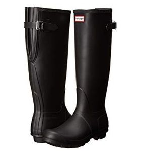 Black Tall, Wide Calf Hunter Boots